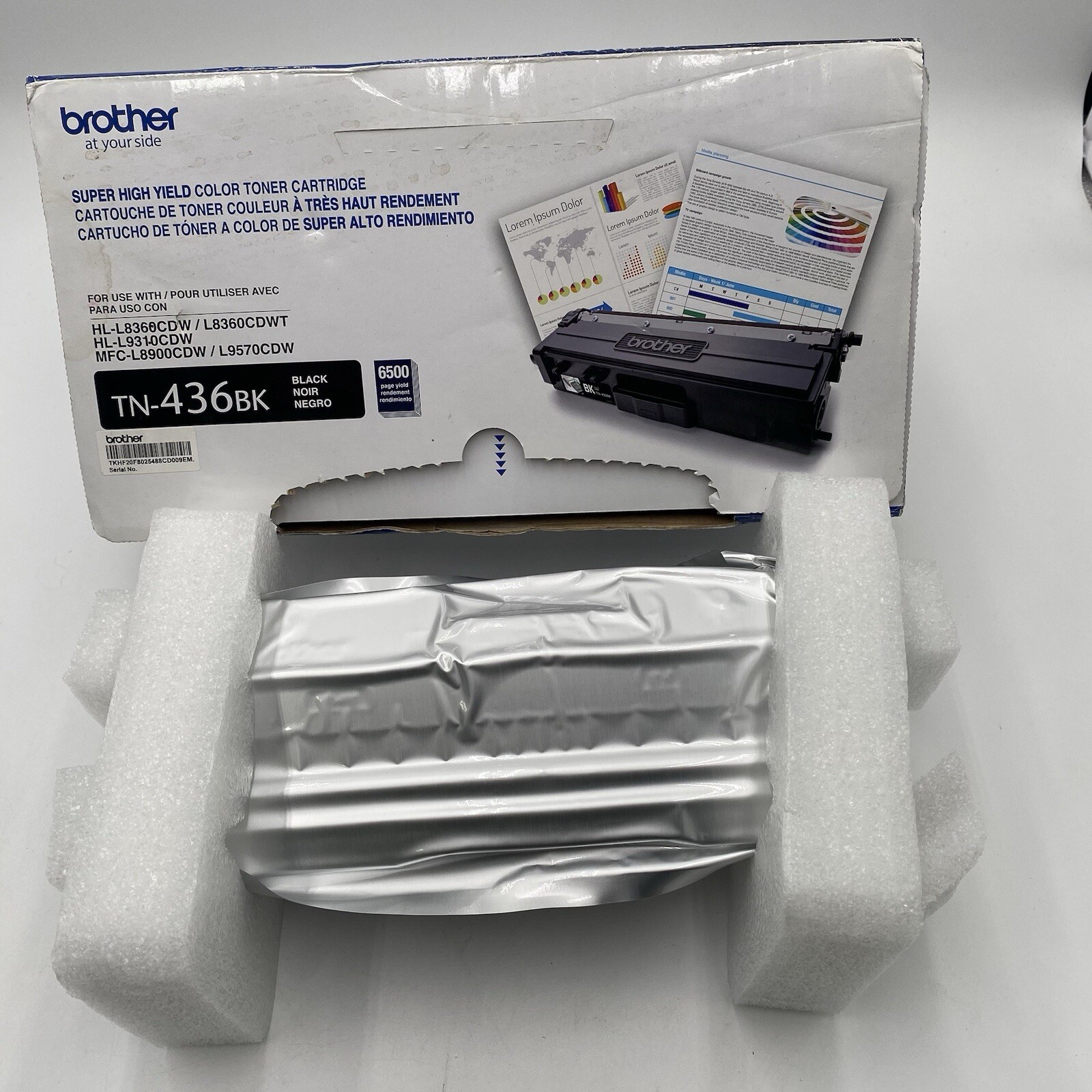 New Genuine Sealed Brother TN-460 Black High Yield Toner