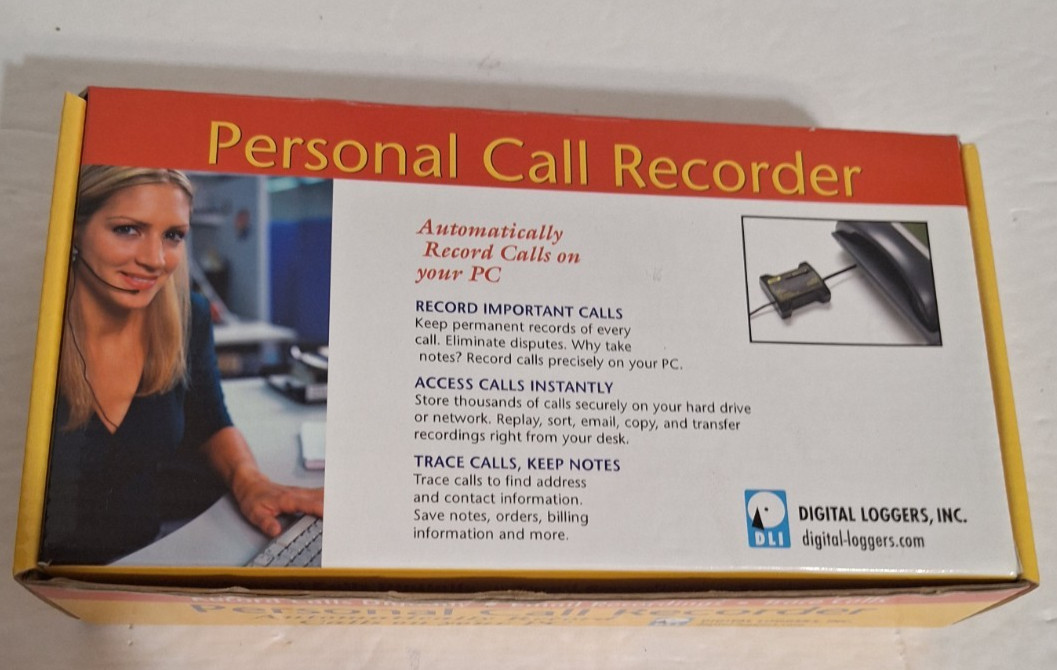 Personal Call Recorder USB-PC Digital Loggers Records Calls on Your PC