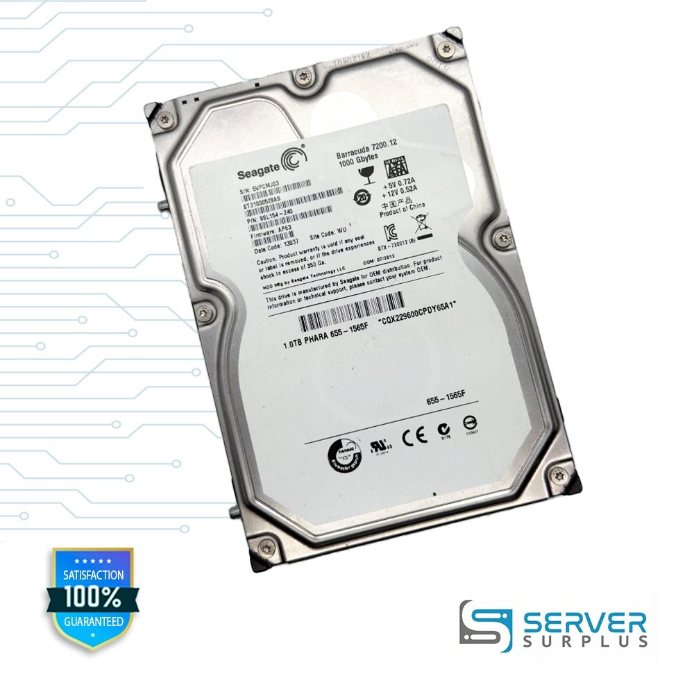 Seagate Barracuda 7200.12 1TB 3.5 in Enterprise HDD | ST31000528AS | 9SL154-240