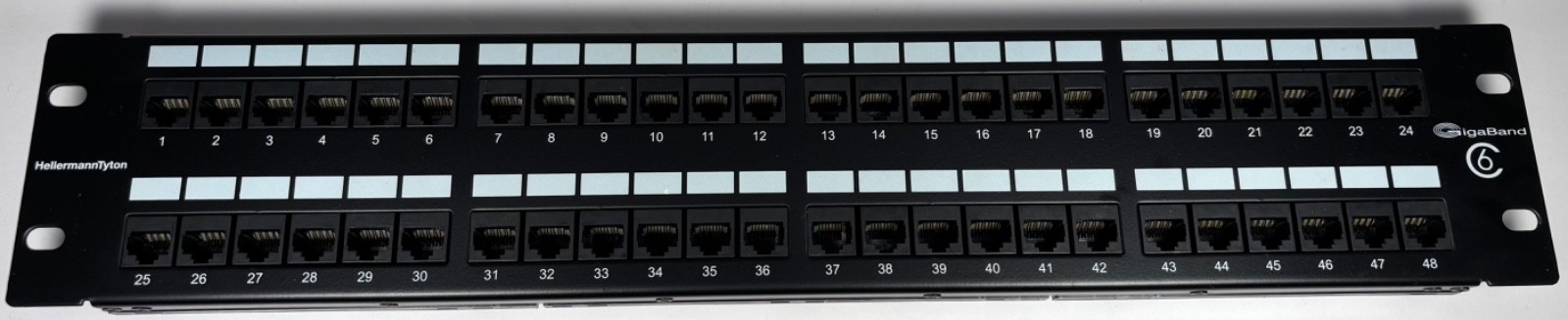 CAT6 48 Port Patch Panel RJ45 110 UL Network Ethernet 19" Rack Mount 2U T568B