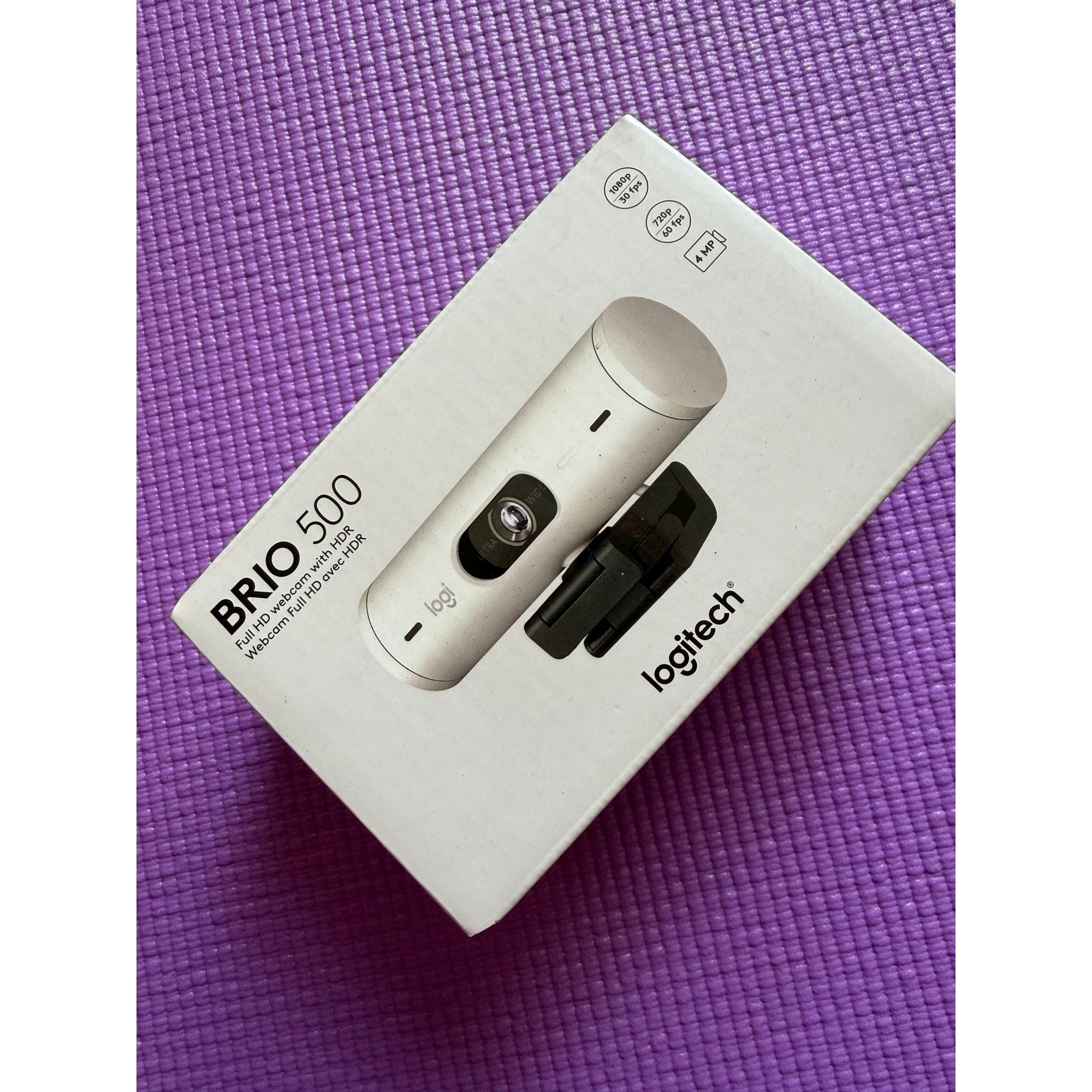 New Logitech Brio 500 Full HD 1080p Webcam Off White USB-C HDR Auto Framing