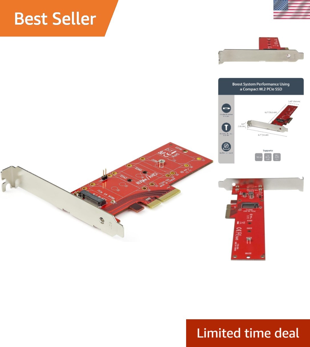 StarTech x4 PCIe 3.0 M.2 SSD Adapter - Hassle-Free Installation & Compatibility
