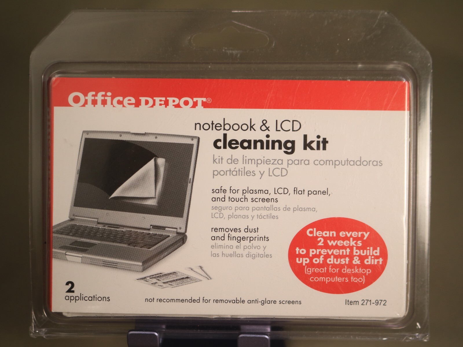 Office Depot Notebook & LCD Cleaning safe for plasma, LCD, flat panel, and touch