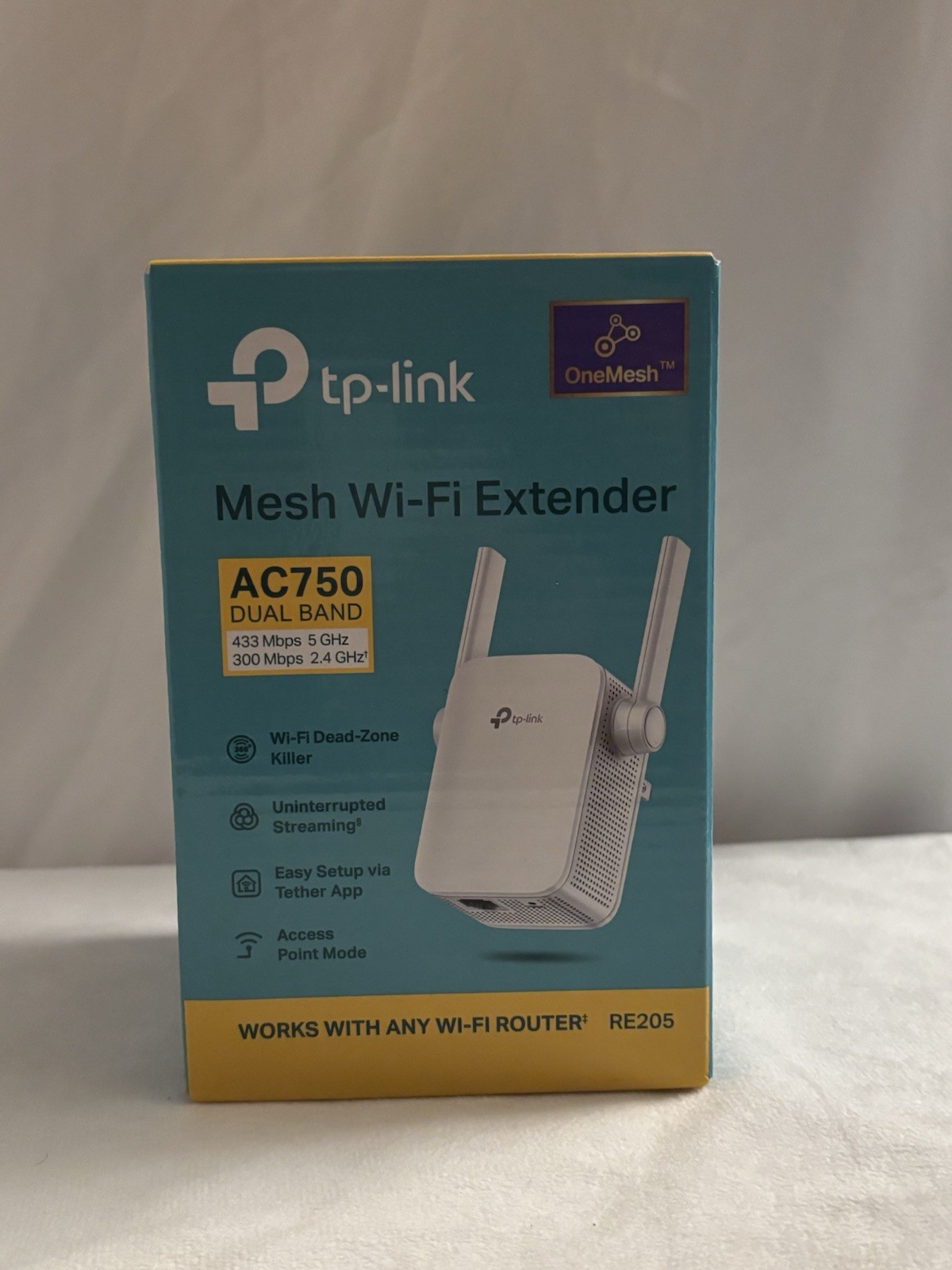 TP-Link AC750 DUAL BAND Mesh Wi-Fi Range Extender RE205 BRAND NEW SEALED