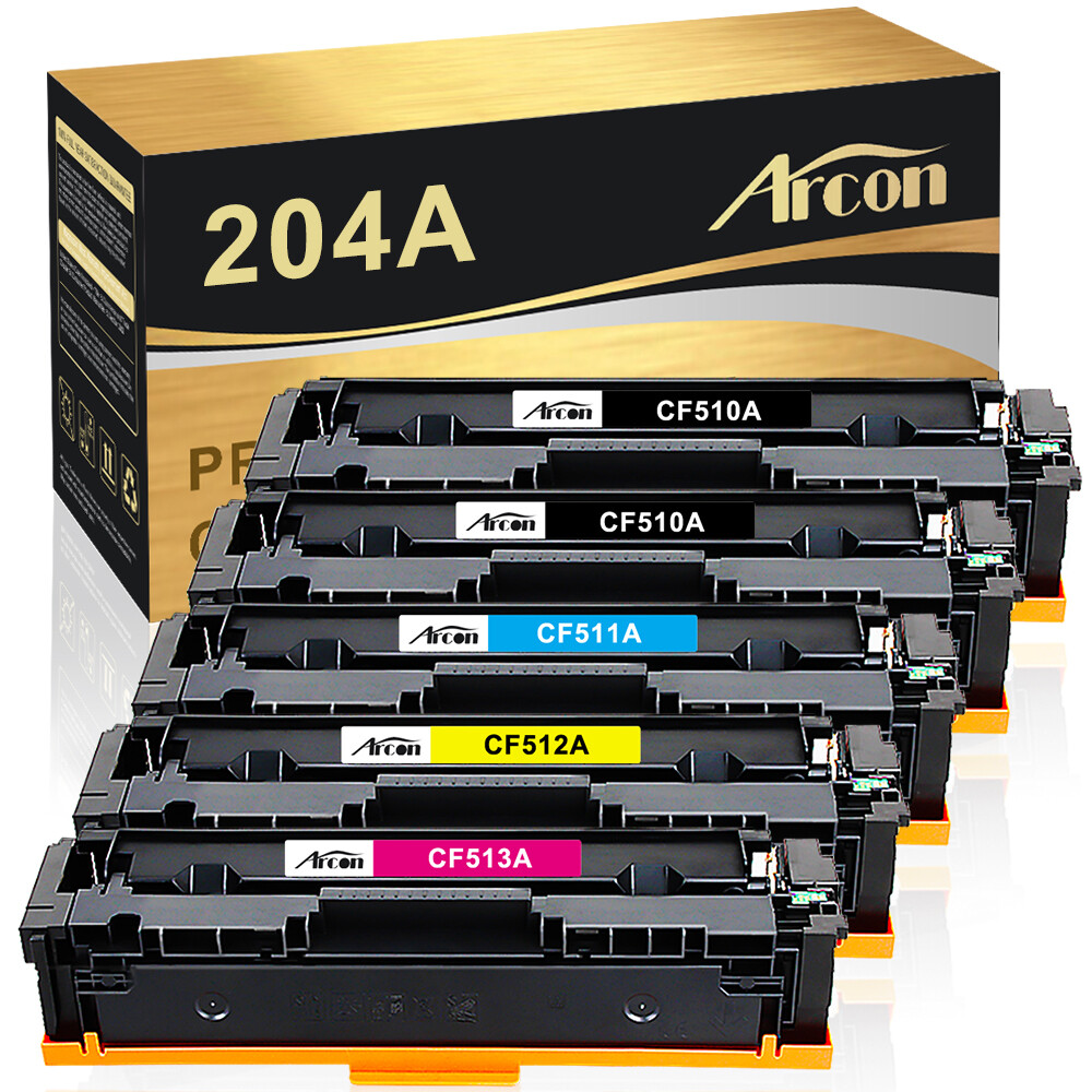 5 Pack CF510A 511A 512A 204A Toner Set For HP Color LaserJet Pro M154nw M180nw