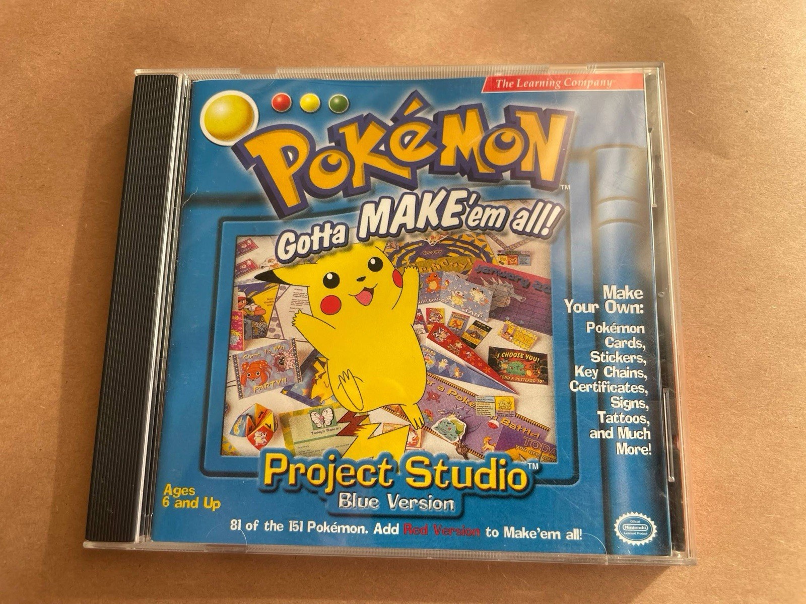 Pokemon Gotta Make Em All Project Studio Blue Version PC Complete CIB w/ Manual