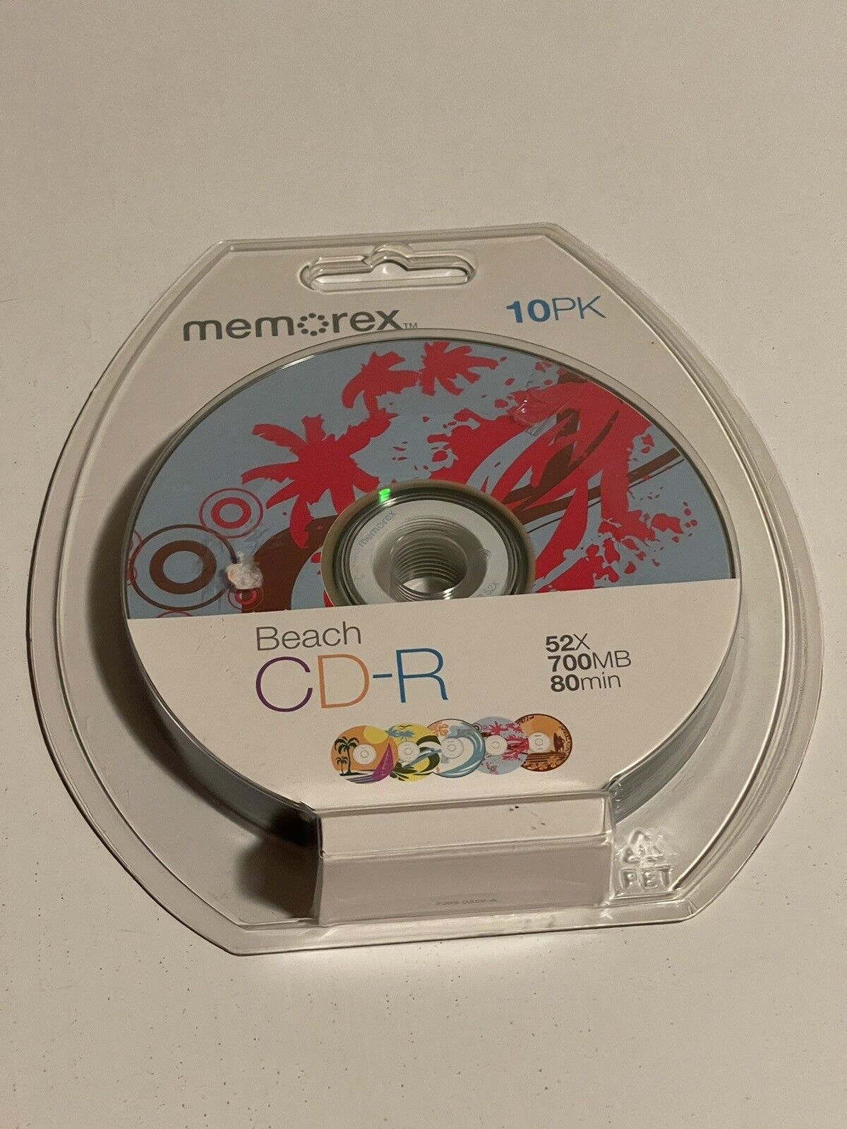 Memorex Beach CD-R 10 Pack 52X 700MB 80Min Sealed Brand New