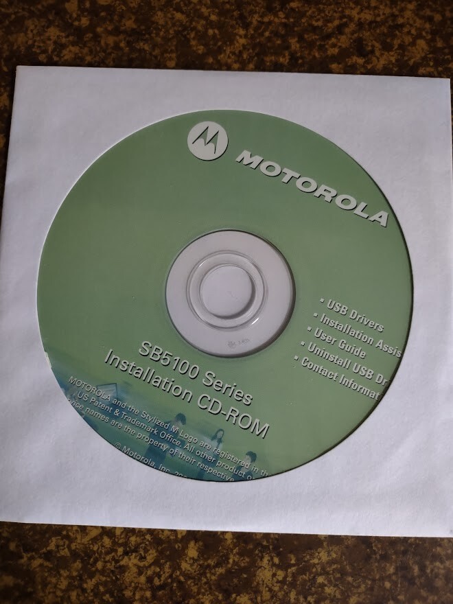 Motorola SB5100 Series Installation CD-Rom Disc Sealed 