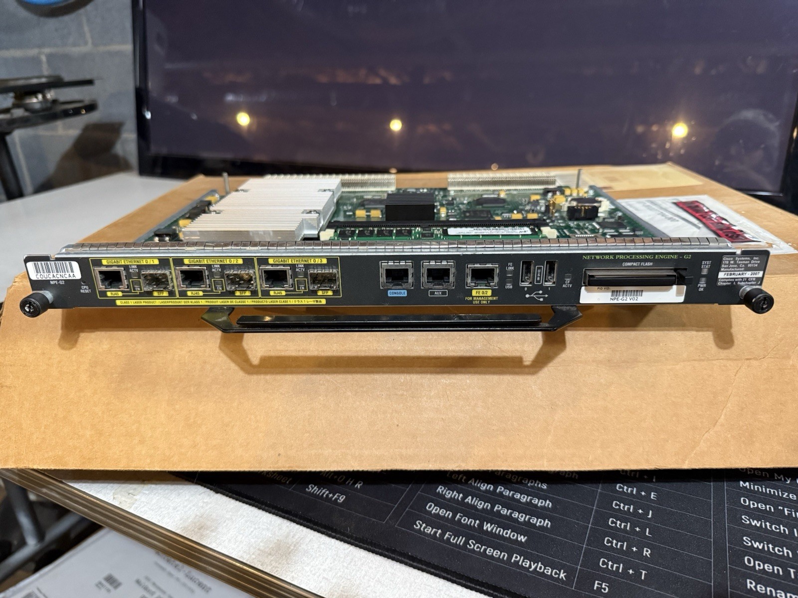 CISCO NPE-G2 V03 NETWORK PROCESSING ENGINE, 1GB RAM & 256MB FLASH 73-10329-04