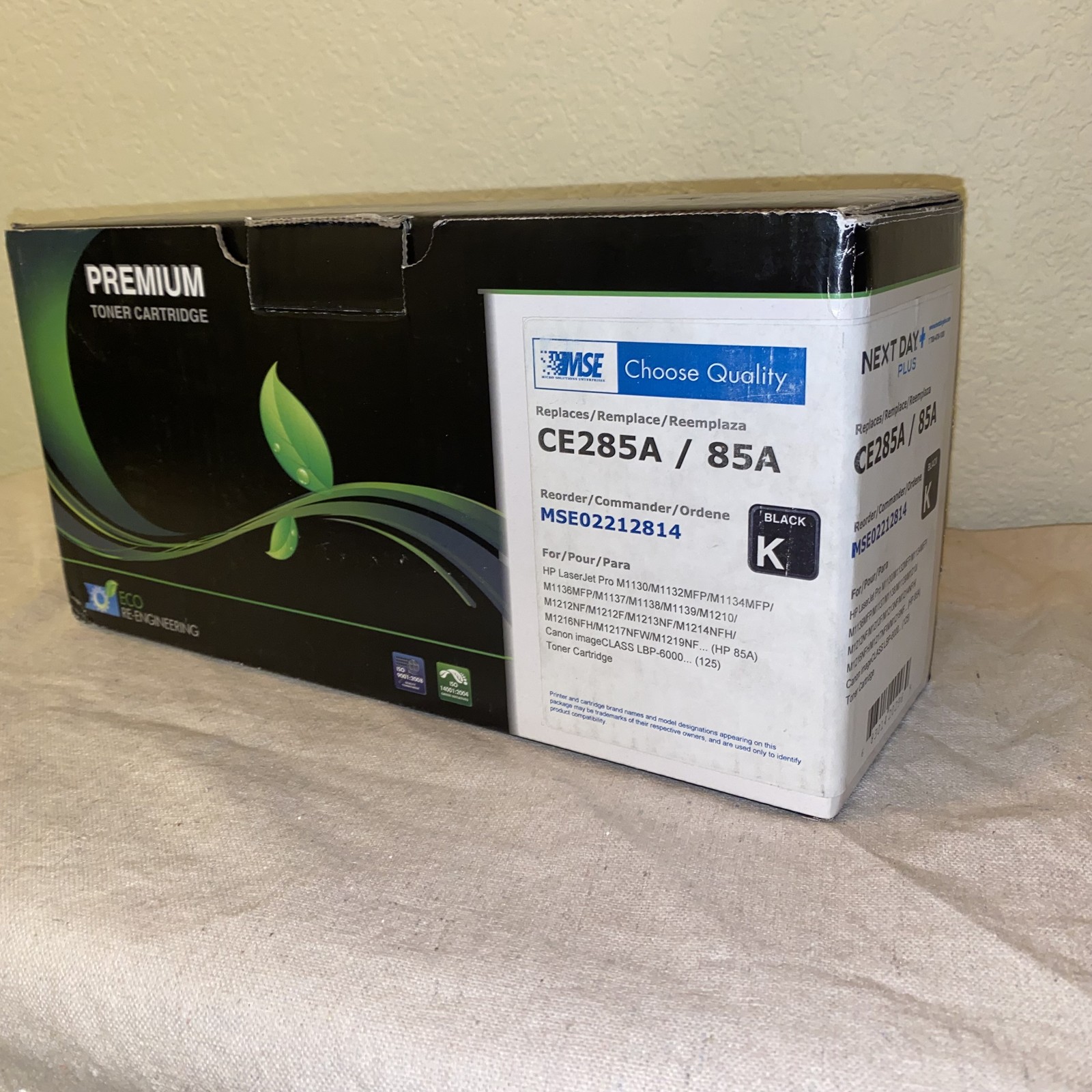 MSE Next Day Black toner  (CE285A/85A) compatible with HP / Canon (2 PACK)