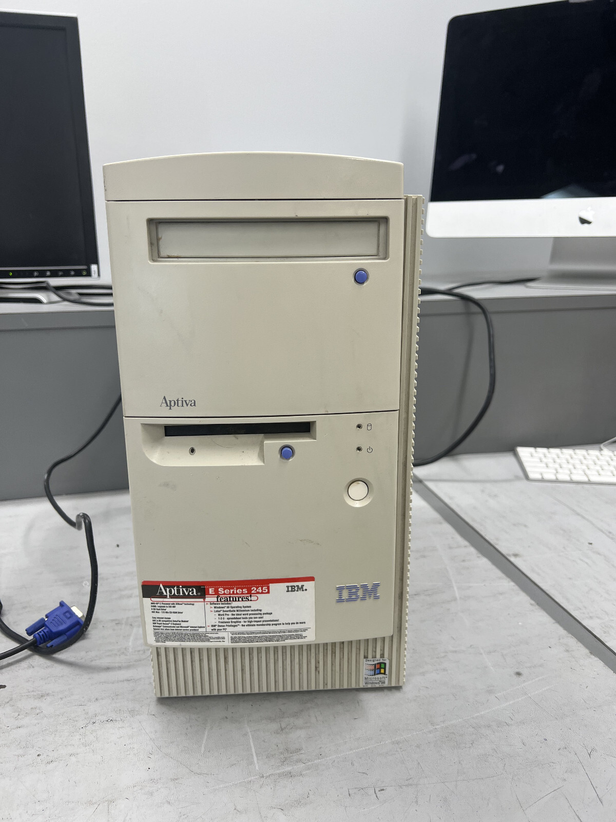 IBM Aptiva E Series 245 PC Retro gaming Computer no hard drive
