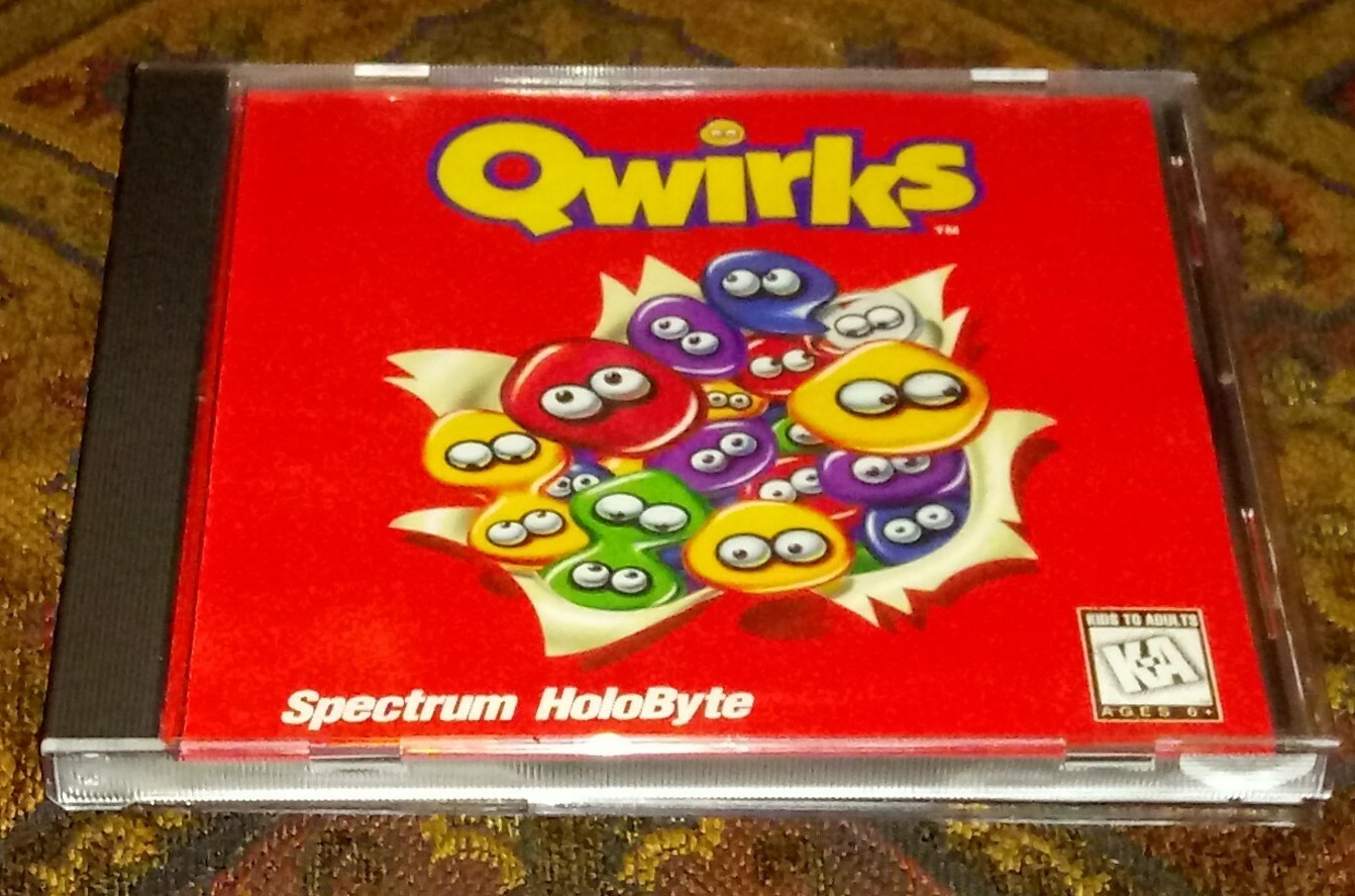 Pc Cd-Rom Qwirks by Spectrum Holobyte ages 6+ Game 1995 Complete in Jewel Case
