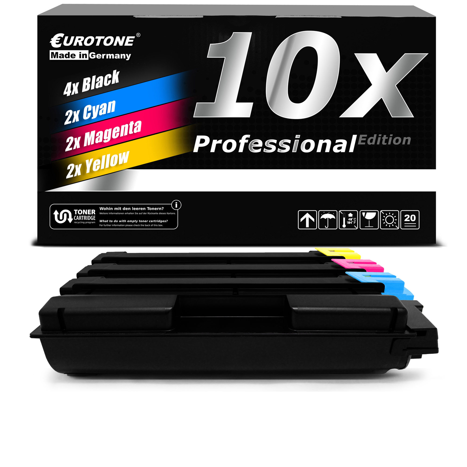 10x PRO Cartridge replaces Kyocera Copystar CS406ci approx. 15,000/20,000 pages