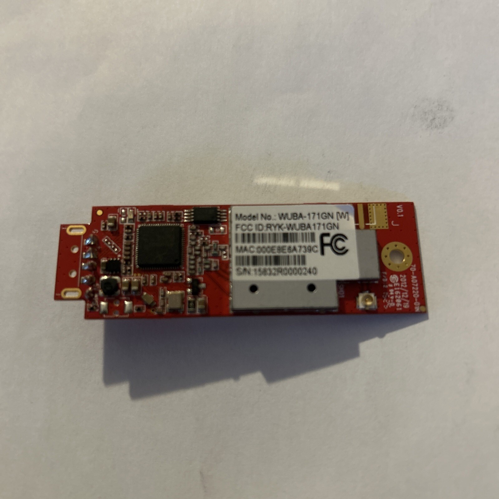 WUBA-171 GN 802.116 High Power, USB Module, Atheros  AR9271,1T1R(5pin) Headers