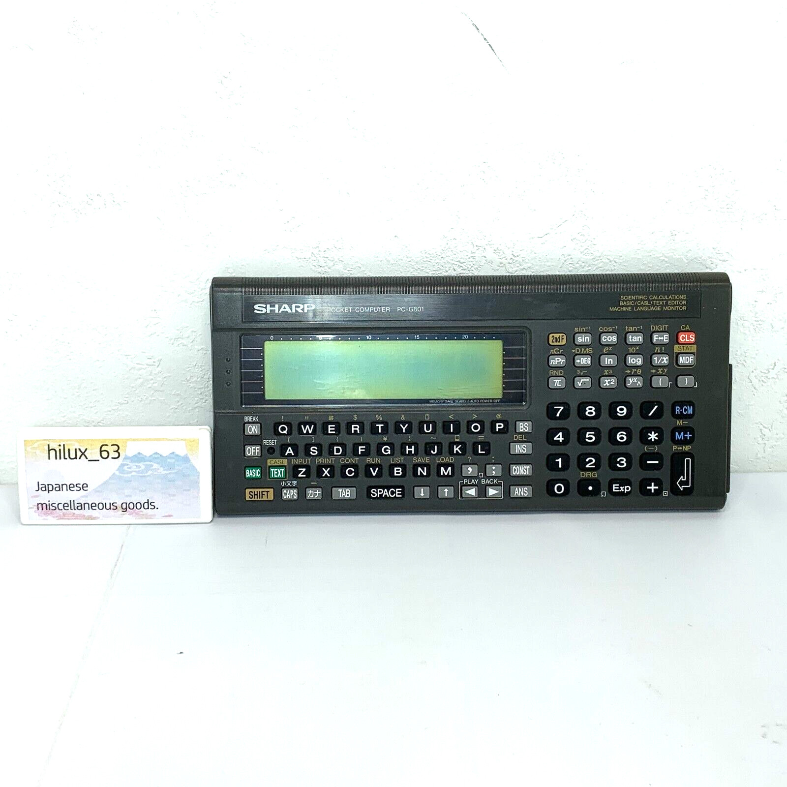 SHARP Pocket Computer PC-G801 PokeCon C-Language Working Tested Vintage