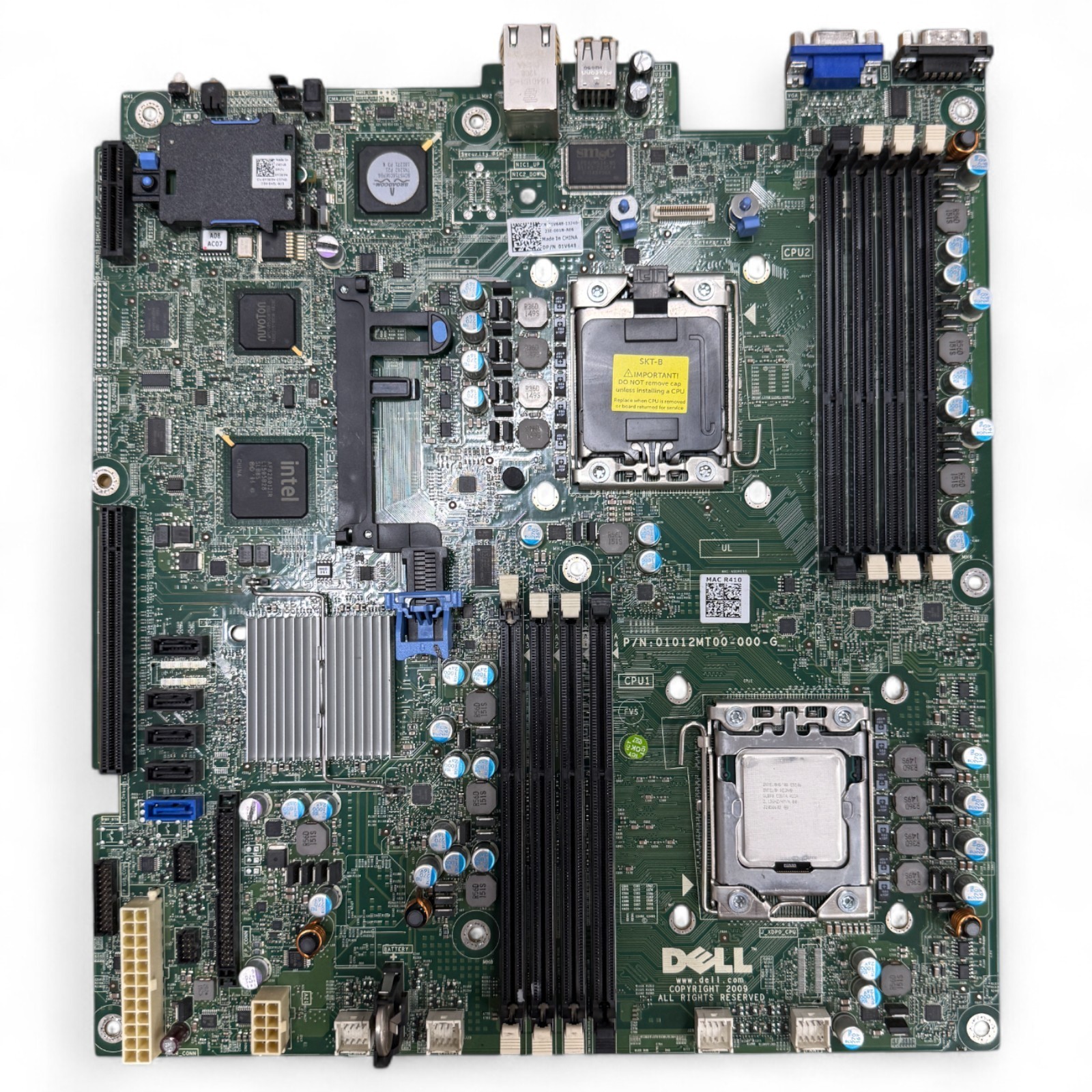 Dell 1V648 01V648 Motherboard PowerEdge R410 System Board W/E5506 Intel Xeon CPU