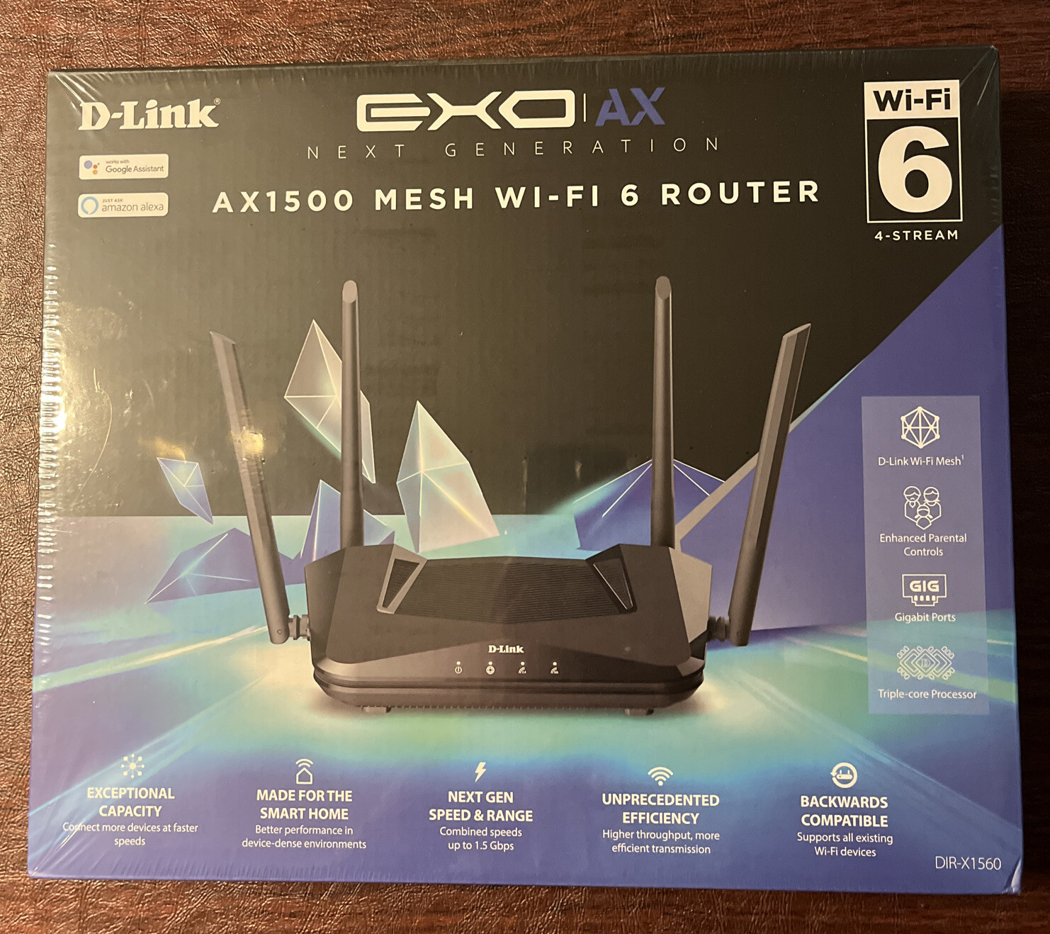 D-Link EXO WiFi 6 Router AX1500 MU-MIMO Voice Control Dual Band Gigabit Gaming