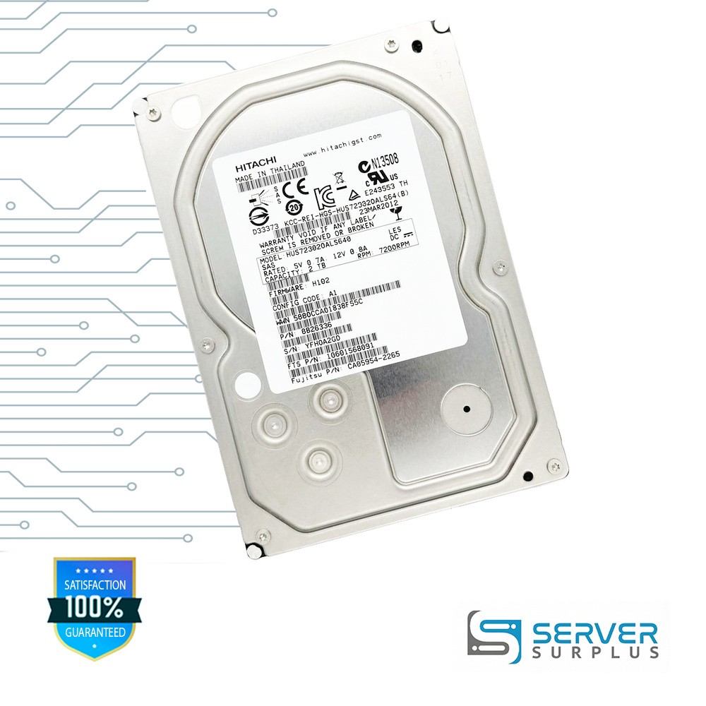 Fujitsu HUS723020ALS640 2TB SAS 7.2K 3.5 in Enterprise HDD | CA05954-2265