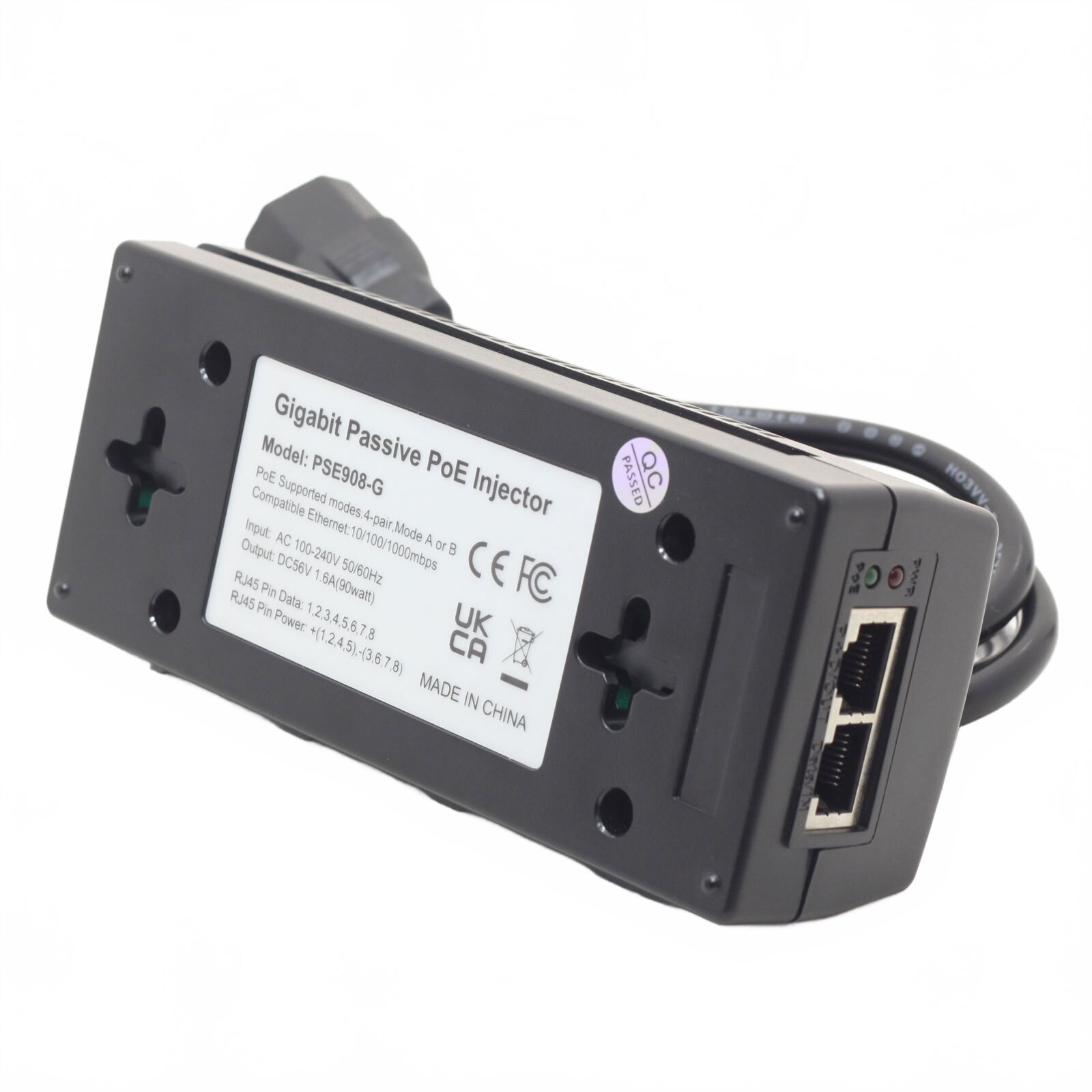 90watt PoE++ 802.3BT Gigabit PoE Injector Power Adapter 56V 1.6A 90W 1000mbps