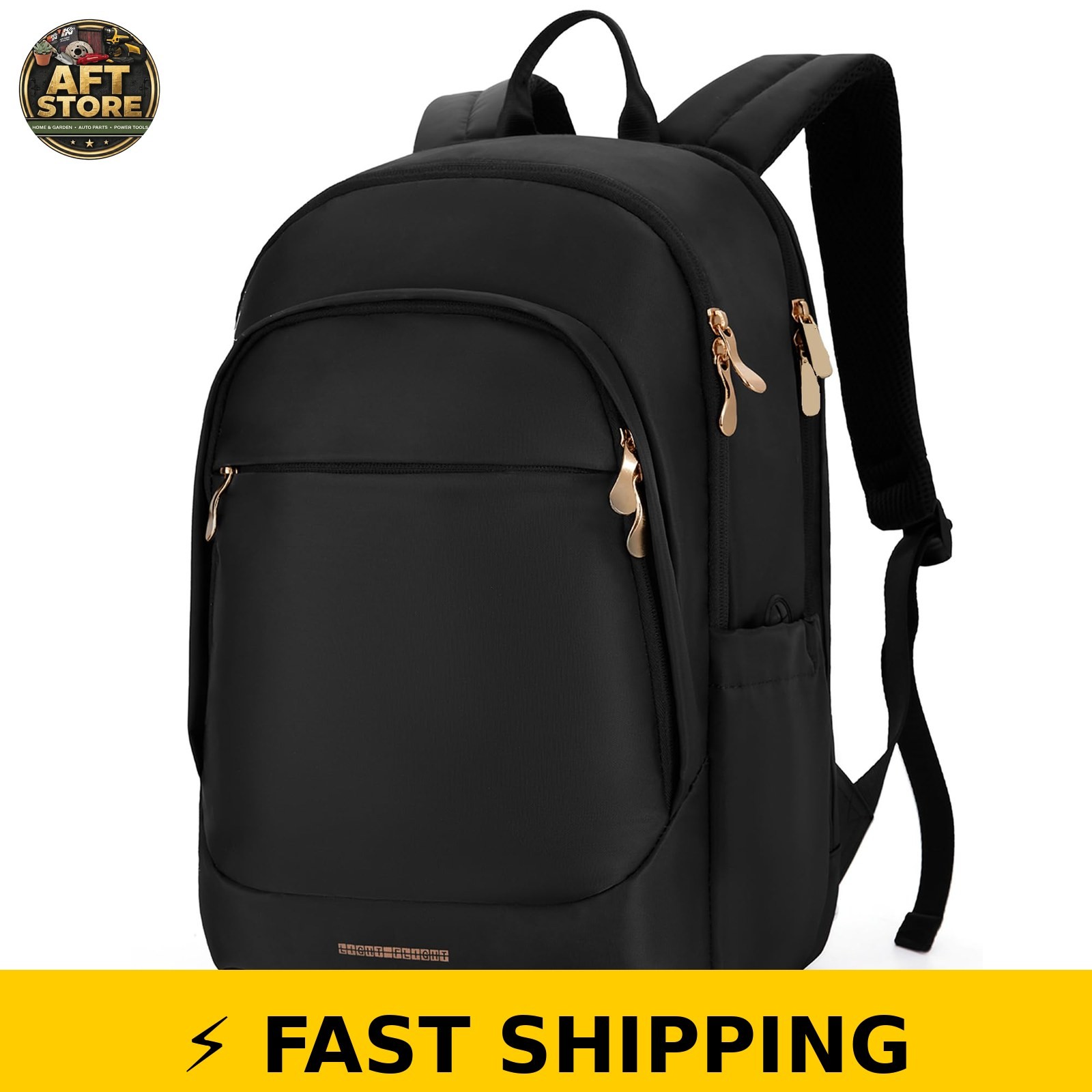LIGHT FLIGHT Black Travel Backpack for 15.6 Inch Laptop