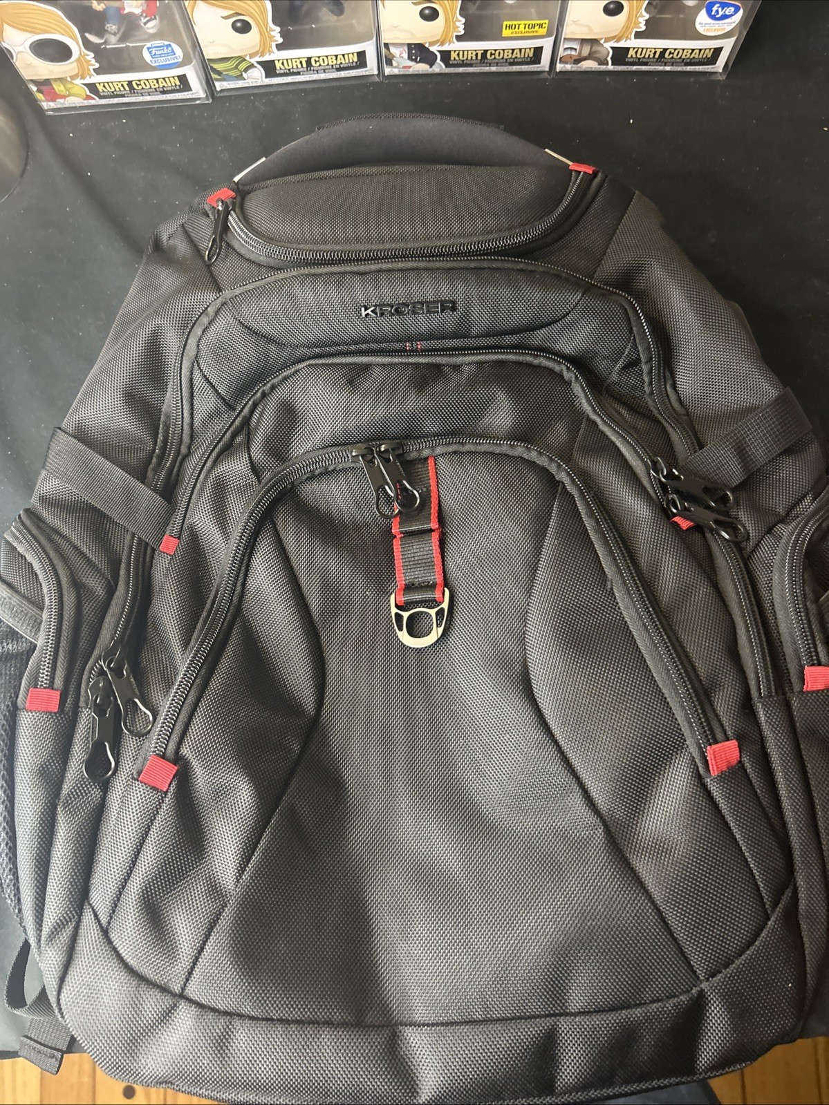 KROSER Travel Laptop Backpack 18.4 inch Computer Backpack Stylish College Black