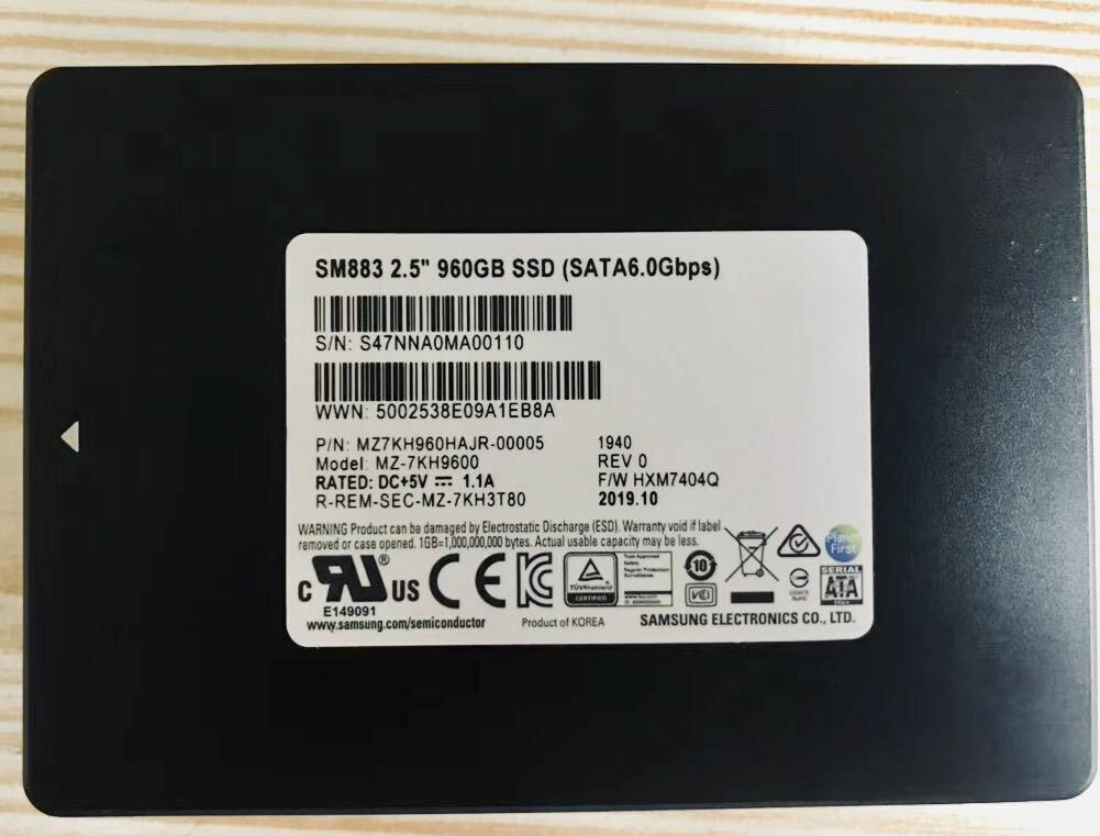 960GB Samsung SSD SM883 2.5\