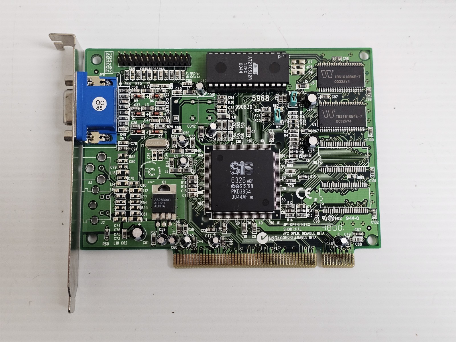 SIS 6326 4MB PCI VGA Graphics Card, DOS Windows 95/98 Rare Retro Vintage Gaming