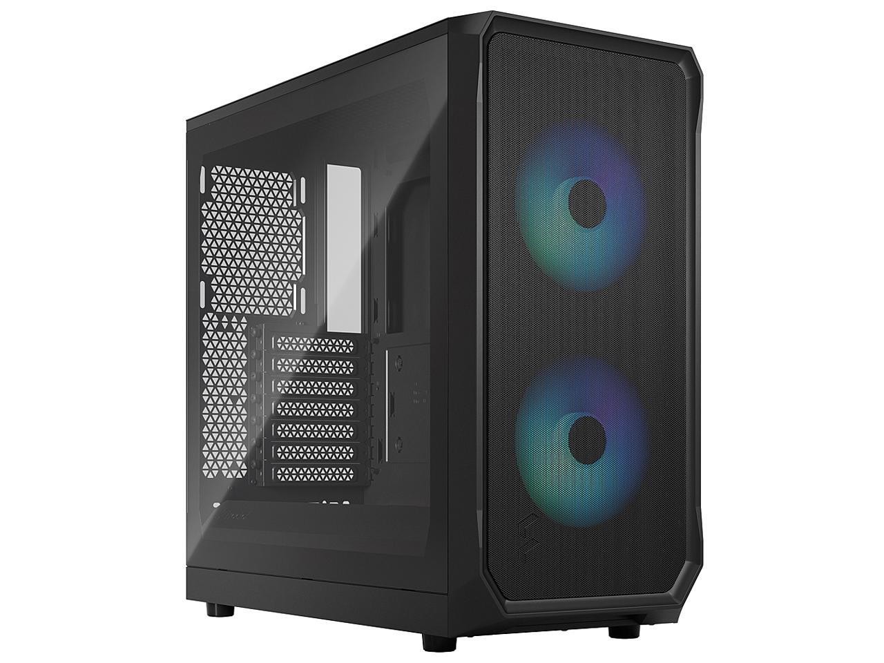 Fractal Design Focus 2 RGB Black ATX mATX Mini ITX Clear Tinted Tempered Glass