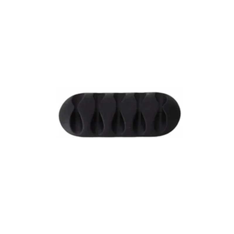 1/5Pcs Desktop Silicone Cable Winder Adhesive Earphone Cable Organizer Managem