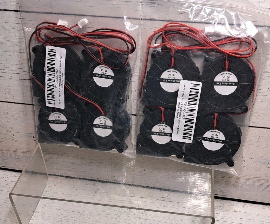 8pcs 3D Printer Blower Fan 5015 DC 12V Brushless Cooling Fan Oil Bearing...