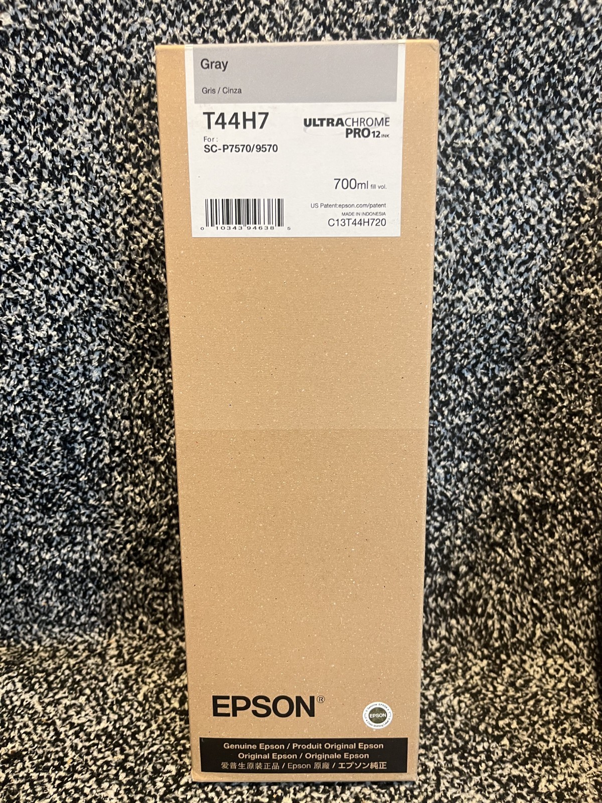 Genuine Epson PRO12 Gray Ink P7570 & P9570 New T44H7 Date: February 2029