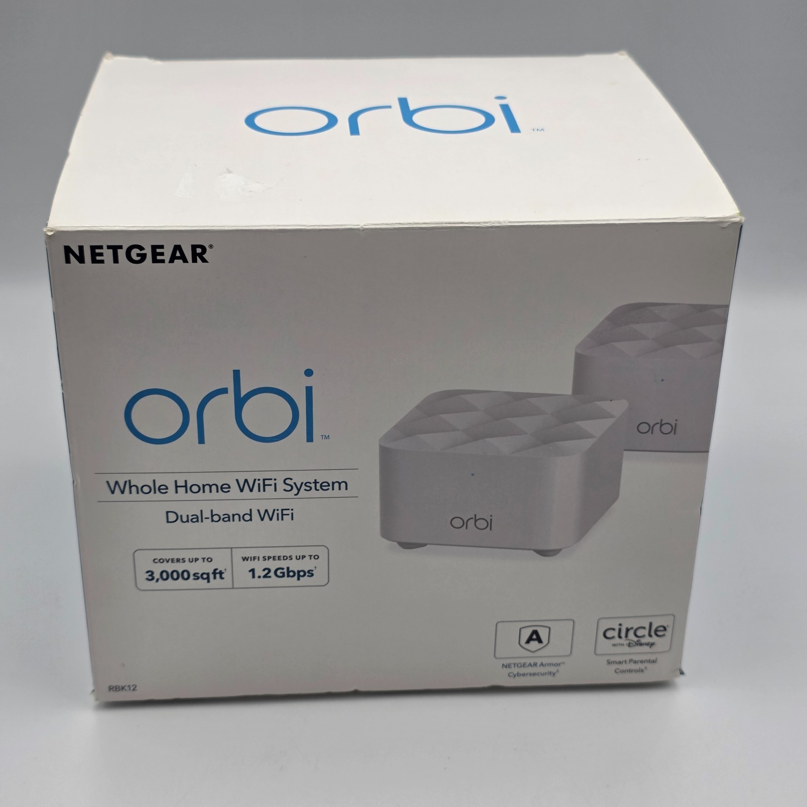 Netgear Orbi Mesh Wi-Fi Router System 2-Pack 3000 SF 1.2Gbps RBK12-100NAS