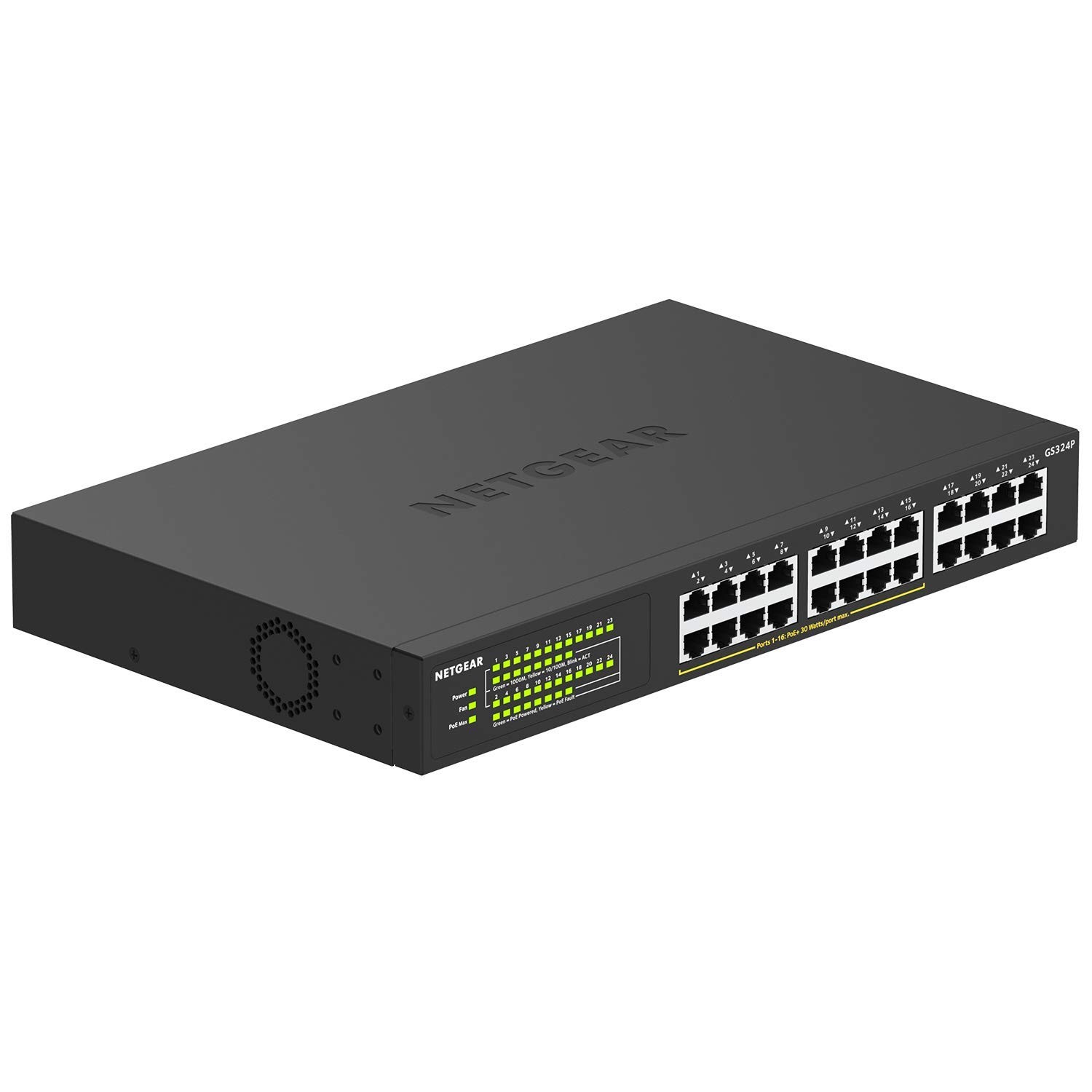 NETGEAR Unmanaged PoE Switch 24 Port 16 PoE+ 190W Rackmount