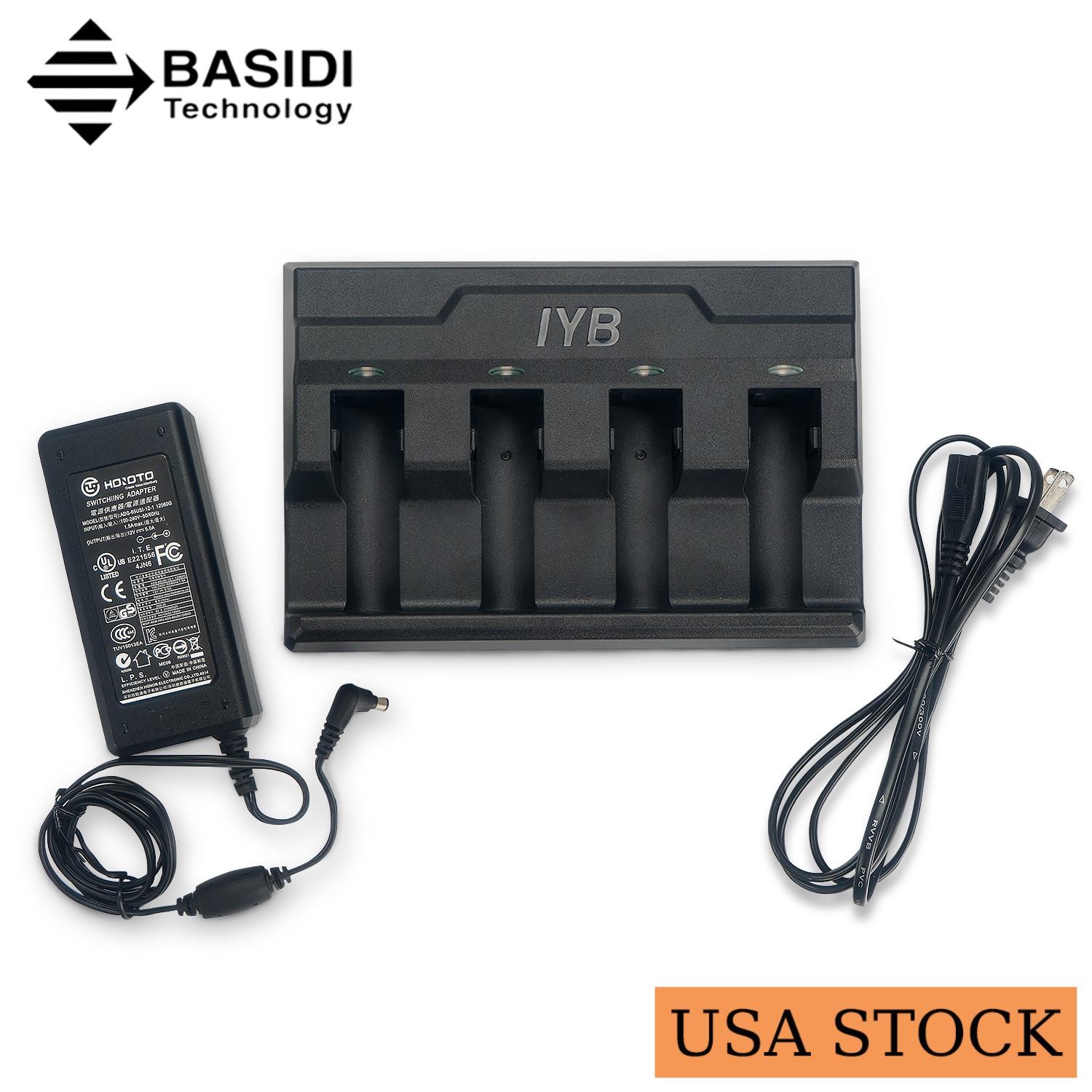 US 4-Slot Battery Charger SAC3600-4001CR for Zebra DS3678, DS3600, LI3678,LI3600