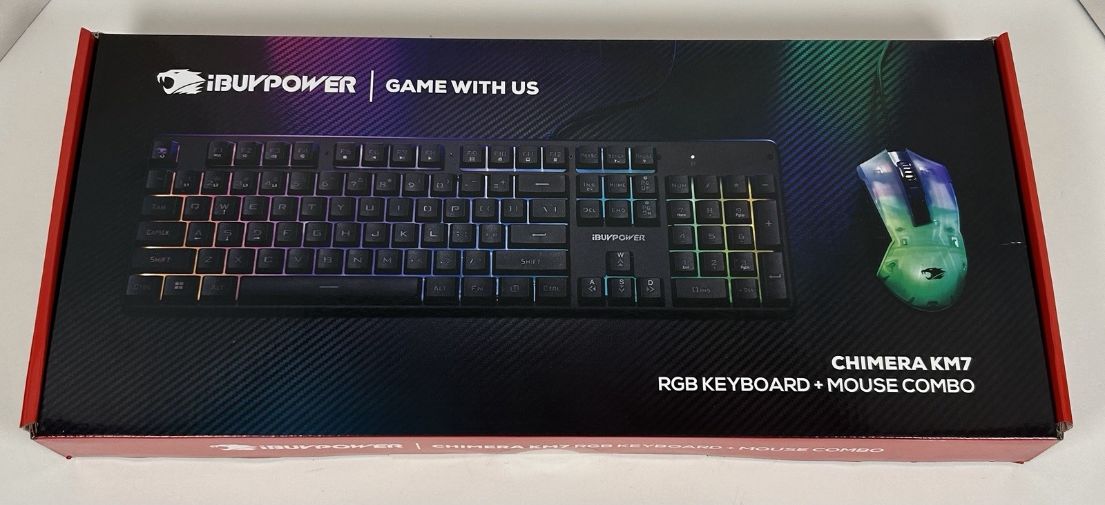 NEW iBUYPOWER Chimera KM7 RGB Gaming Keyboard and Mouse Combo