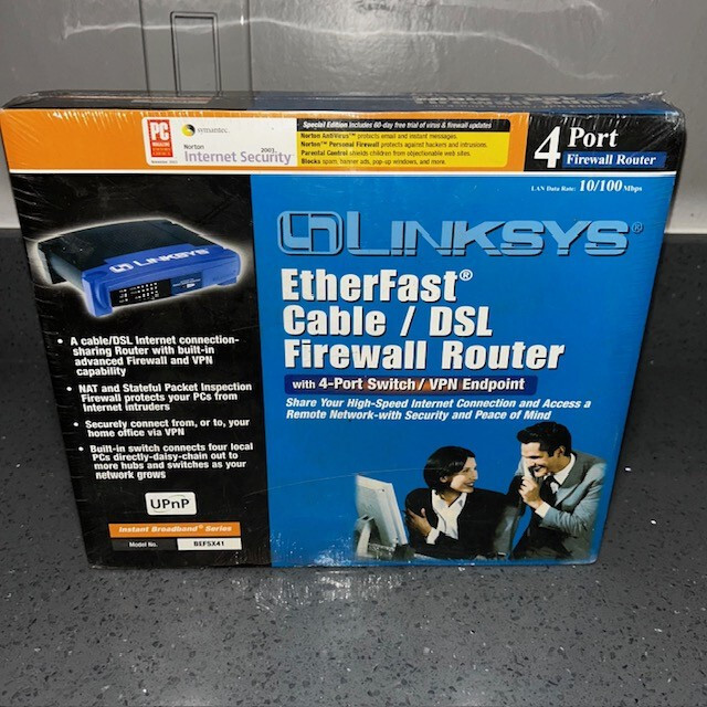 Linksys BEFSX41 Broadband Firewall Router 4Port Switch/VPN ENDPOINT (NEW-UNOPEN)