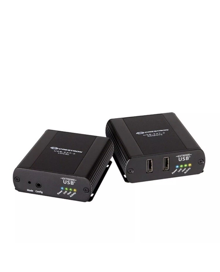 PAIR Crestron USB‑EXT‑2‑LOCAL and USB‑EXT‑2‑REMOTE Extender. MINT.