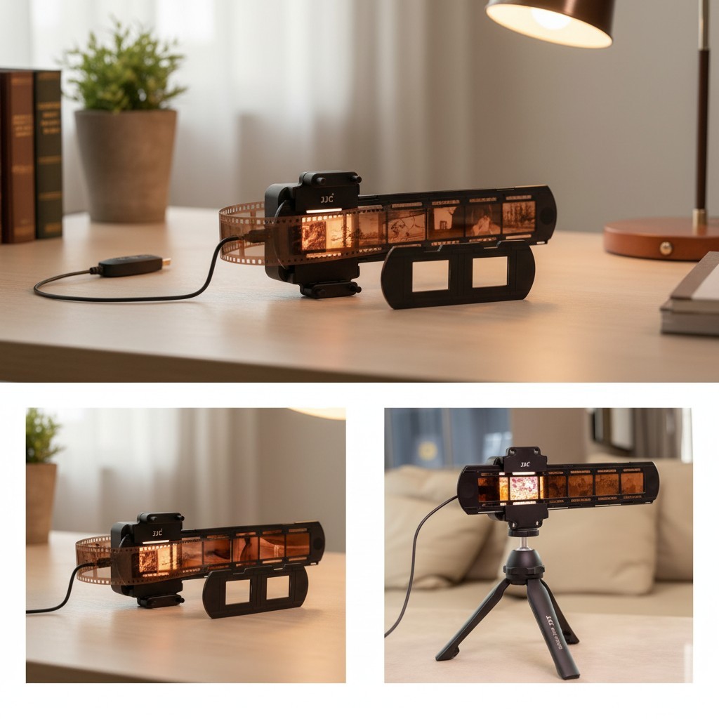 Versatile Slide and Film Scanner with USB Connectivity and Adjustable Brightness
