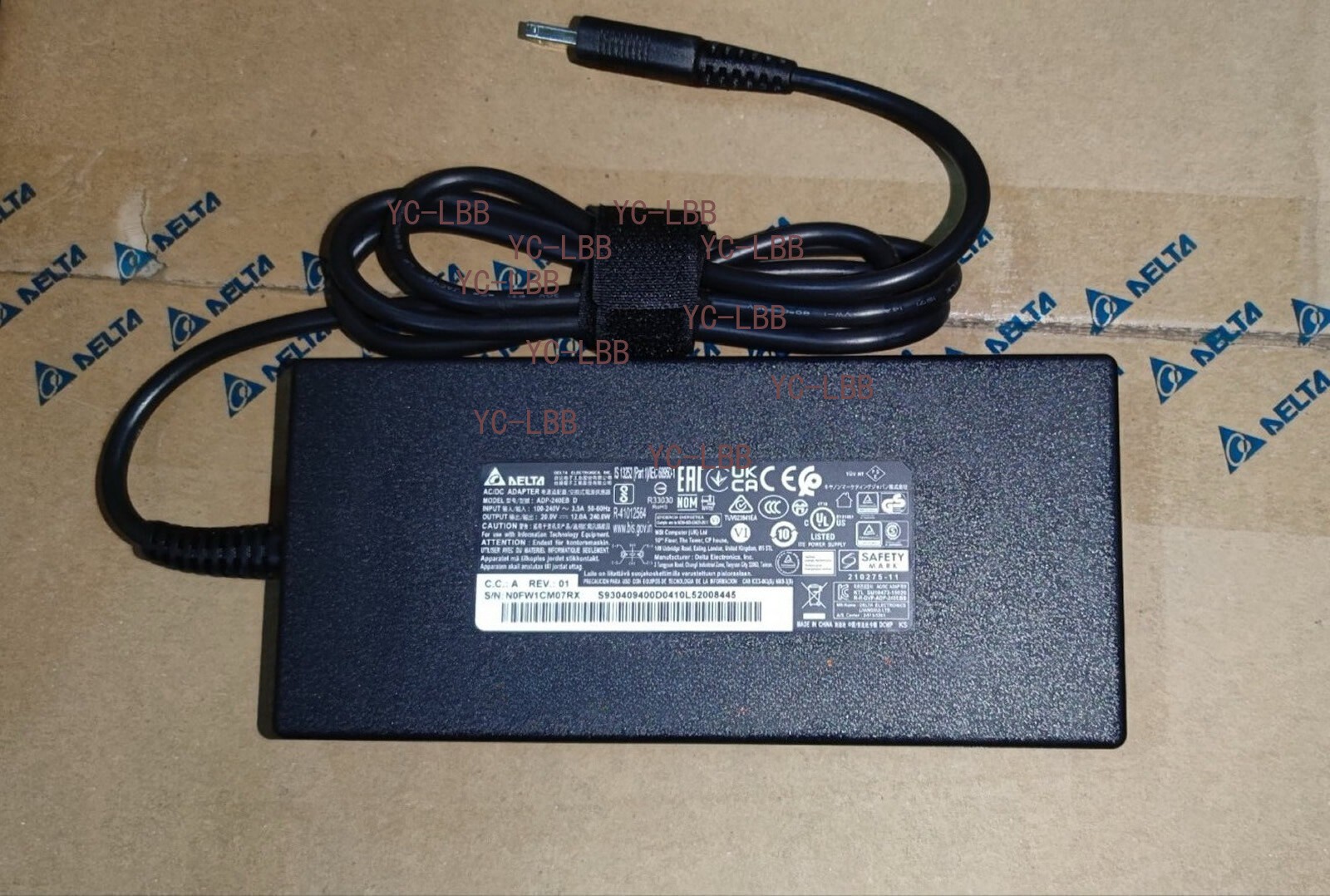 New Original Delta MSI 240W AC/DC Adapter for MSI Stealth GS77 12UGS ADP-240EB D