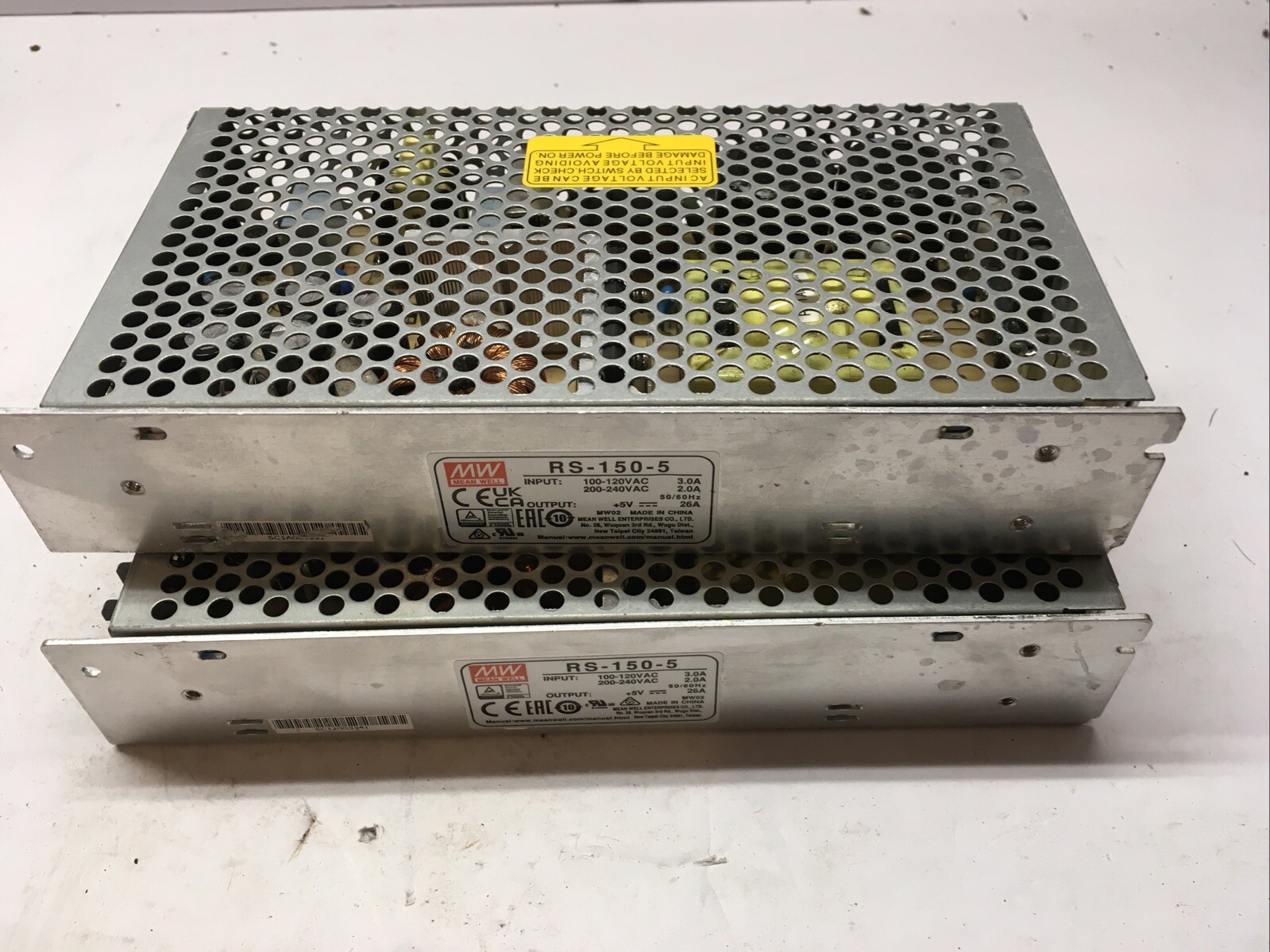 [6070]MW/MEAN WELL/ RS-150-5/DC5V-25A/POWERSUPPLY  LOT Of 2 EUC