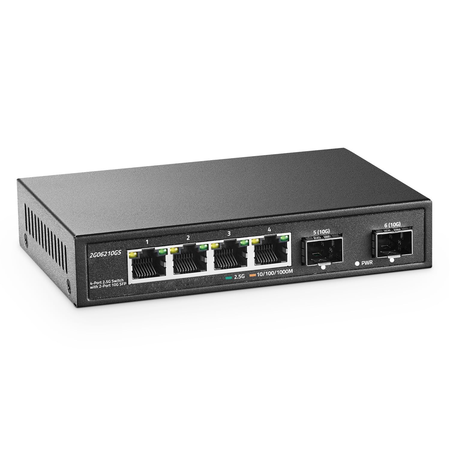 4 Port 2.5g Network Switch With 2x10g Sfp 2.5gbps Network Hub Ethernet Splitter