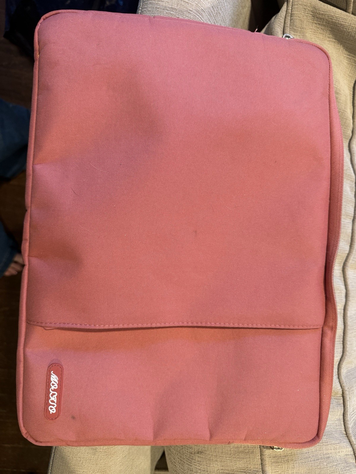 MOSISO 13 in Pink Padded Polyester Laptop Sleeve Case, Solid, Universal