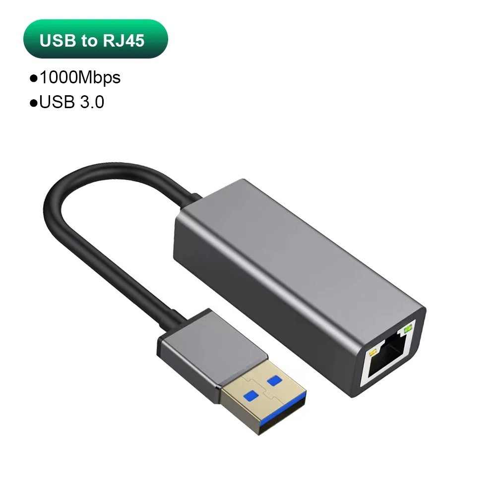 USB 3.0 Gigabit Ethernet LAN RJ45 1000Mbps Network Adapter For Windows PC Mac
