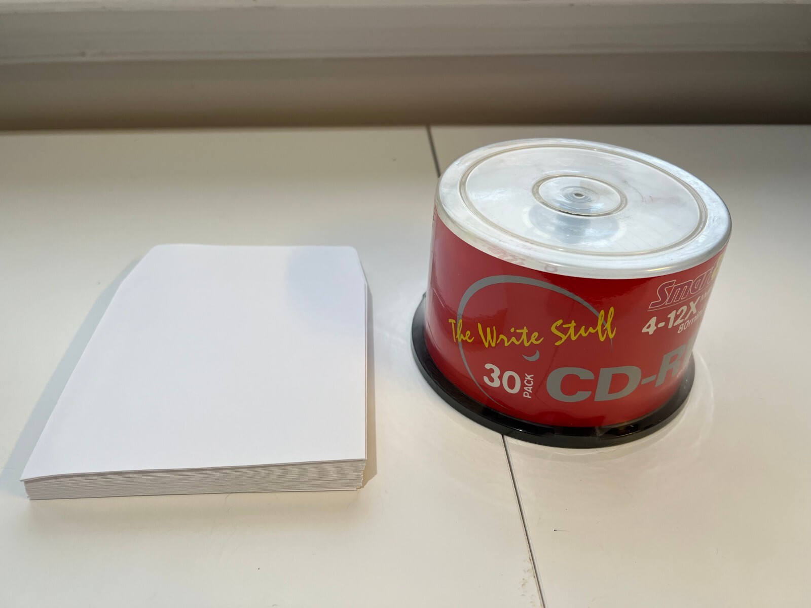 Smart Buy 30 Pack  4-12x CD-RW 80Min /700 MB Rewritable + 30 Paper Sleeves NEW