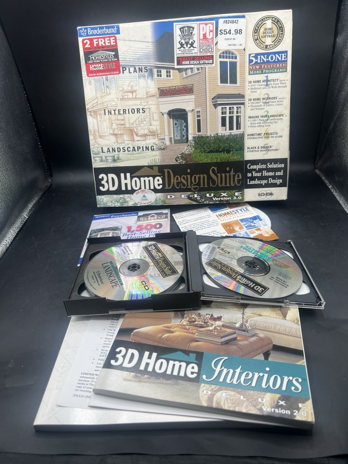Broderbund 3D Home Design Suite Deluxe 3.0 8 CD-ROM Complete Box PC Software