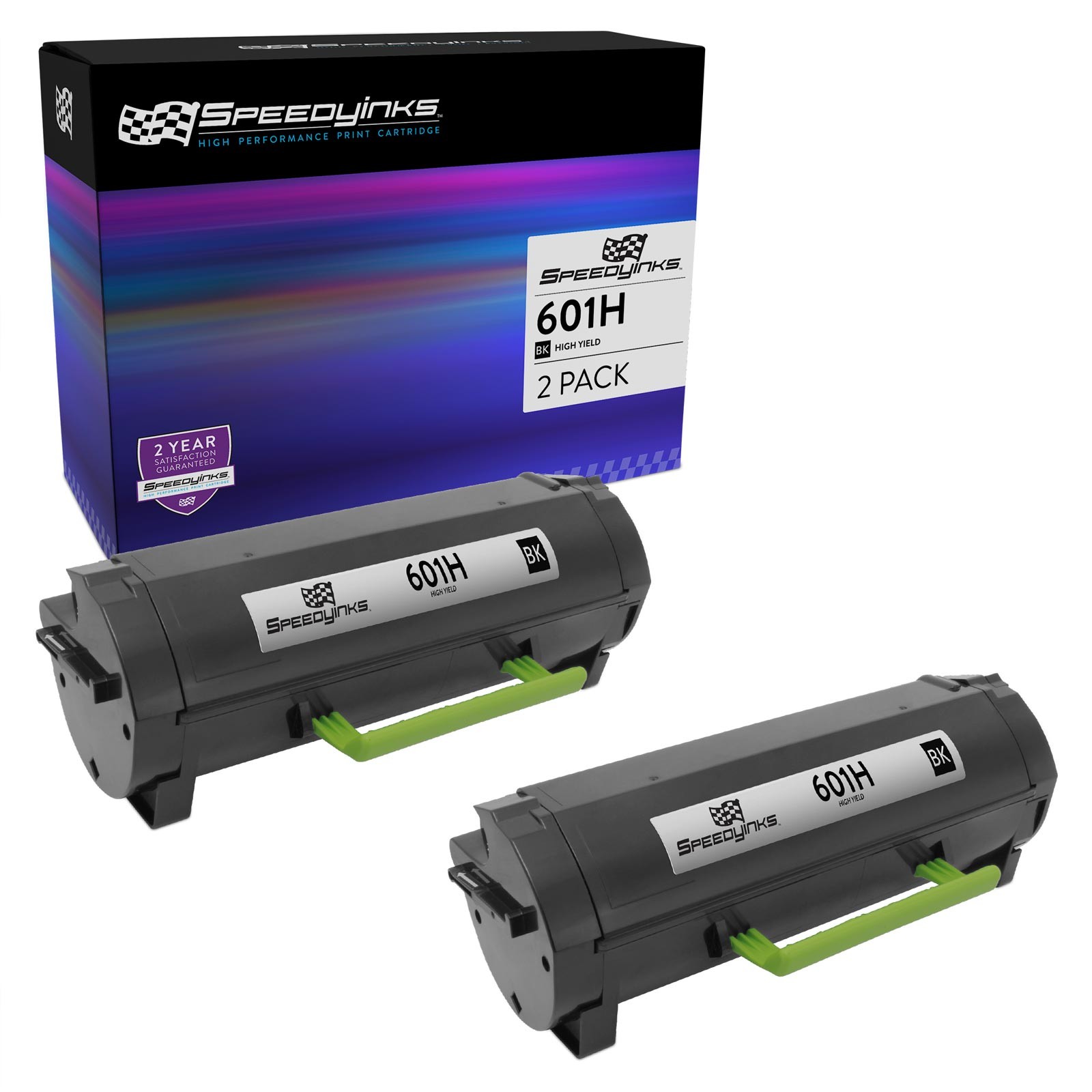 2PK For Lexmark HY Black Toner Cartridge 60F1H00 MX610de MX410 MX511 MX611 MX310