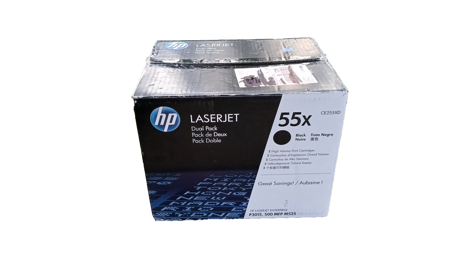 Genuine HP 55X CE255XD Black High Yield Toner 2-Pack OEM Open Box