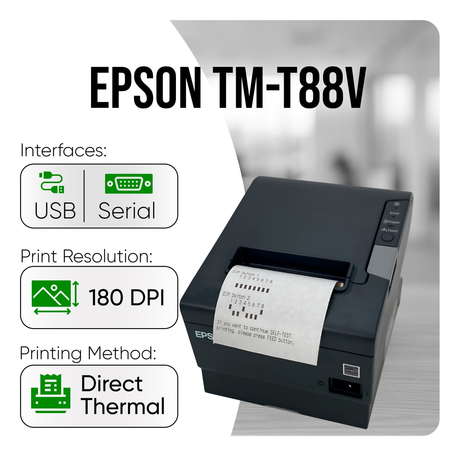 Best Compact POS Receipt Printers: Epson TM-T88V, Ithaca iTherm 280, NCR 7198
