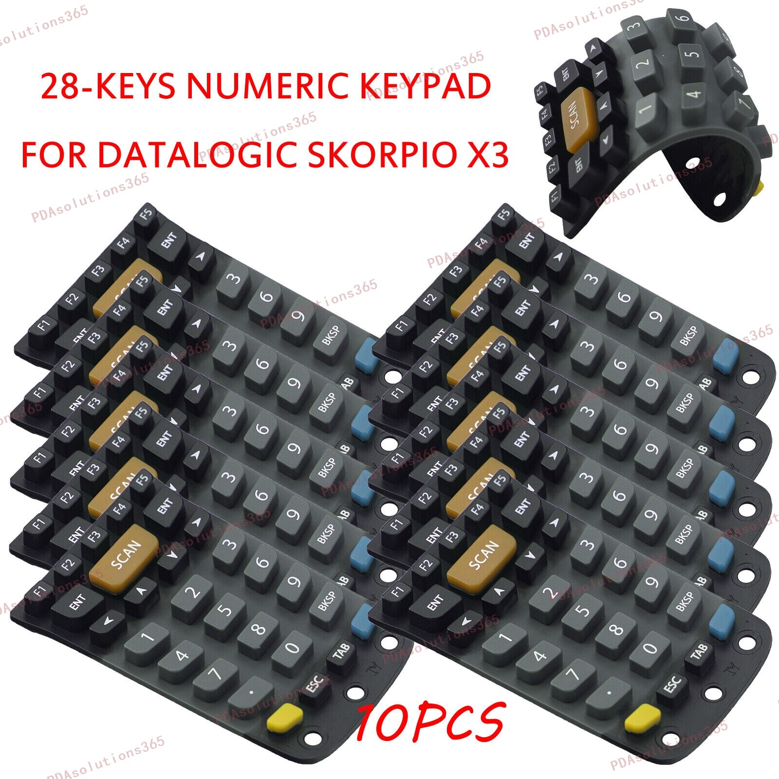 10pcs 2D Scanner 28-Keys Numeric Keypad Replacement for Datalogic Skorpio X3