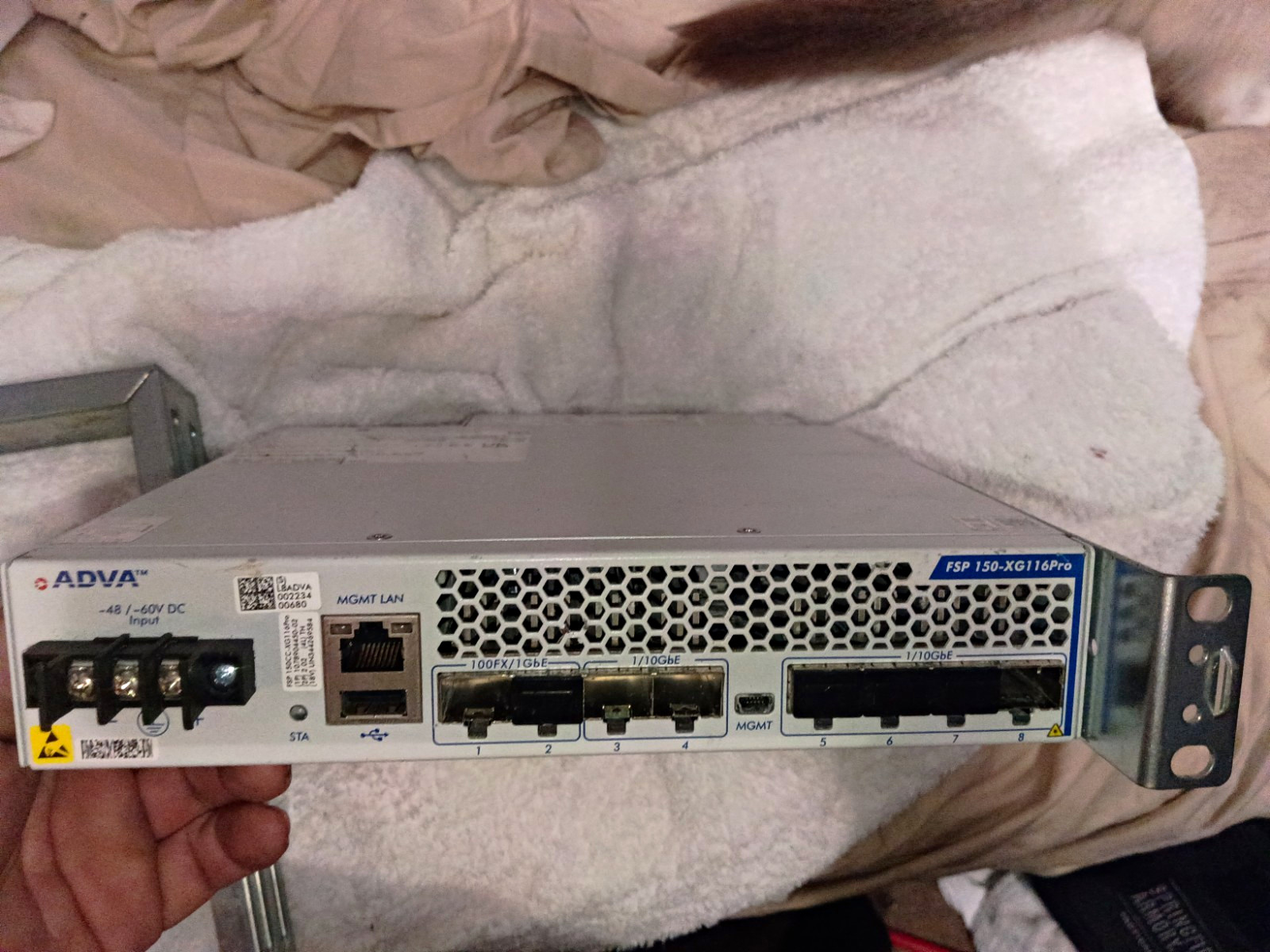 ADVA FSP 150-XG116Pro LAN Interface Module, 9-Port Ethernet RJ-45, SFP+